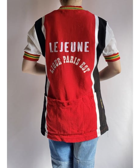 Made in France 70-80s cycling shirt red