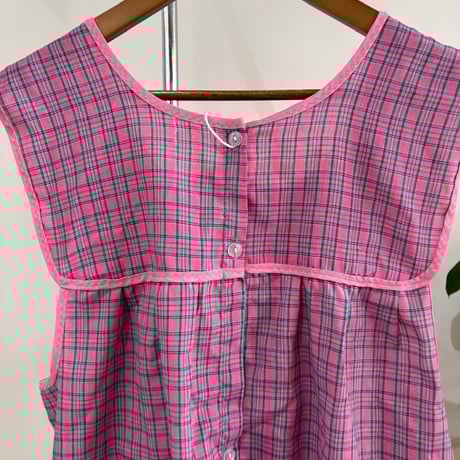 Plaid pink apron tunic
