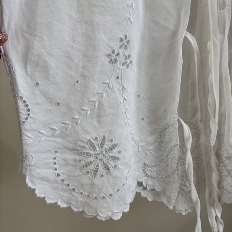 Remake: tablecloth ribbon blouse ④