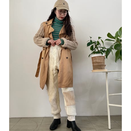 ✨New year special✨Remake patchwork cable knit pants 04