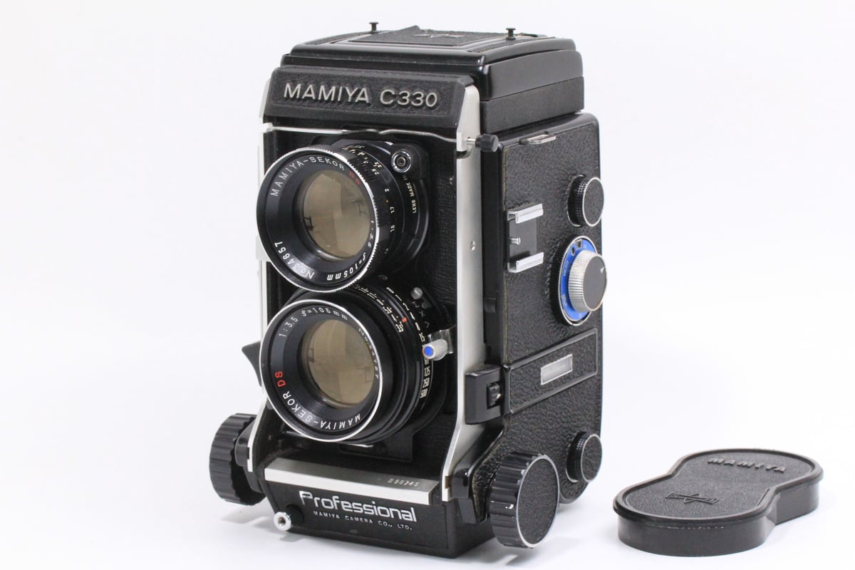 マミヤ Mamiya C330 Pro 二眼カメラ SEKOR DS 105mm F/ 3.5 Blue Dot レンズ付き 210310