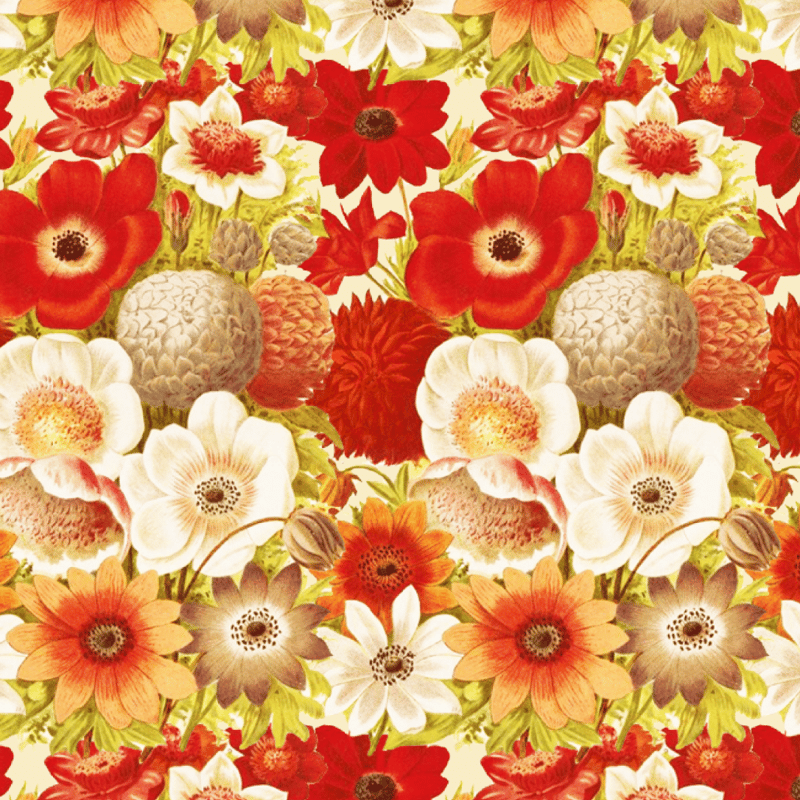 赤といぶし金の花柄ファルダ 2023SS_15_ファルダ | ツバキテキスタイル