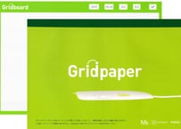 Gridwork 3点セット(Gridpen＆樹脂製ボード＆Gridpaperセット)(型番G1R301&B3C402&P2B503)