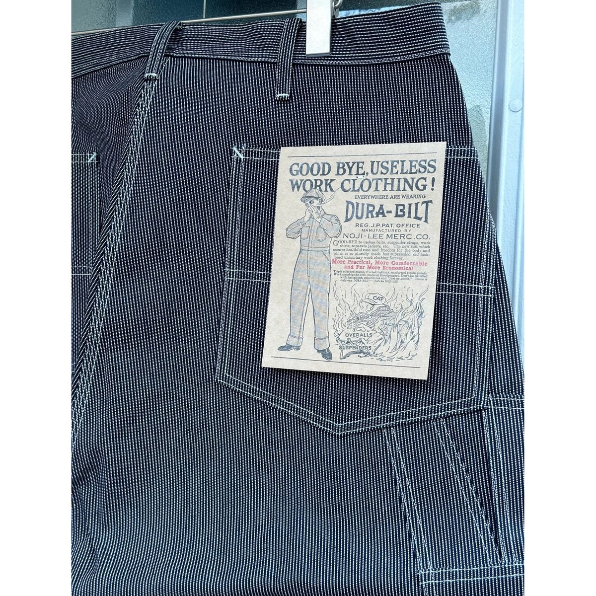 DURA-BILT PAINTER PANTS 26-W 8oz PIN STRIPE | S