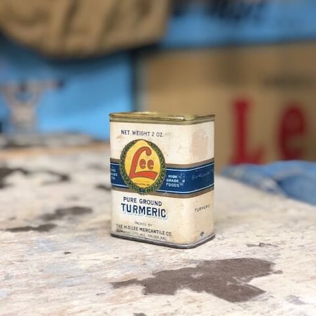 Vintage Lee PURE GROUND TURMERIC Tin Can