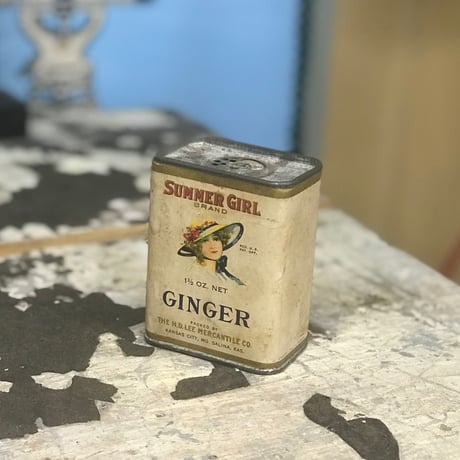 Vintage Lee SUMMER GIRL GINGER Tin Can