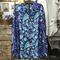 Vintage Malihini Border L/S Hawaiian Shirts