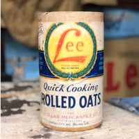 Vintage Lee Quick Cooking ROLLED OATS Box