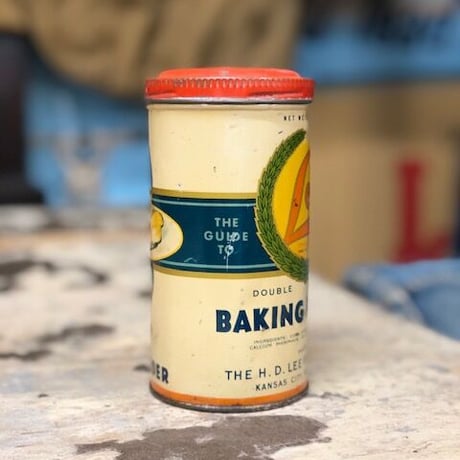 Vintage Lee BAKING POWDER Tin Can Narrow
