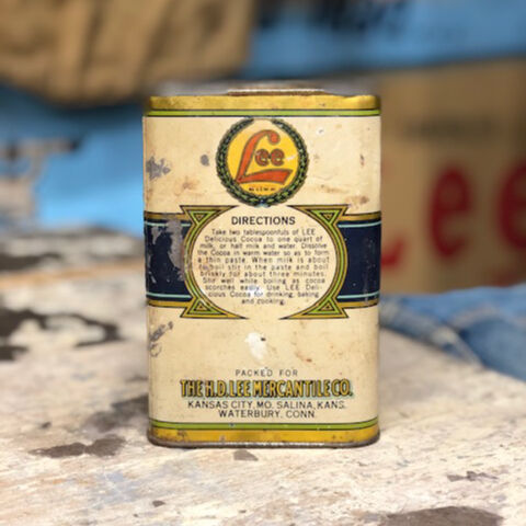 Vintage Lee Superb COCOA Tin Can | Shank Clothi