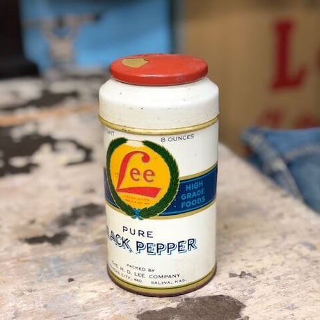Vintage Lee BLACK PEPPER Tin Can