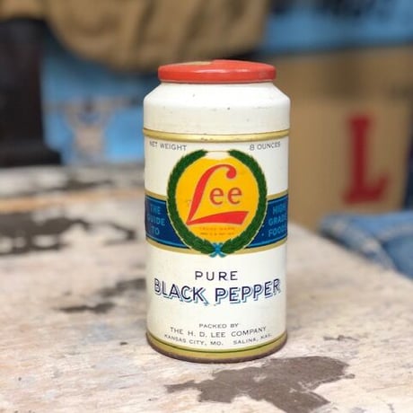 Vintage Lee BLACK PEPPER Tin Can
