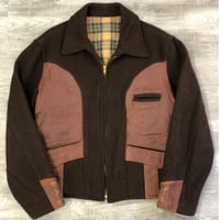 Vintage WOOL LEATHER Sports Jacket