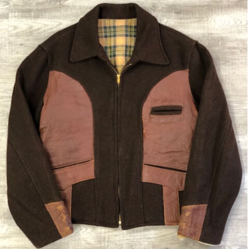 Vintage WOOL LEATHER Sports Jacket | Shank Clot Vintage WOOL LEATHER Sports Jacket | Shank Clot
