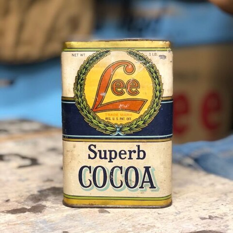 Vintage Lee Superb COCOA Tin Can | Shank Clothi