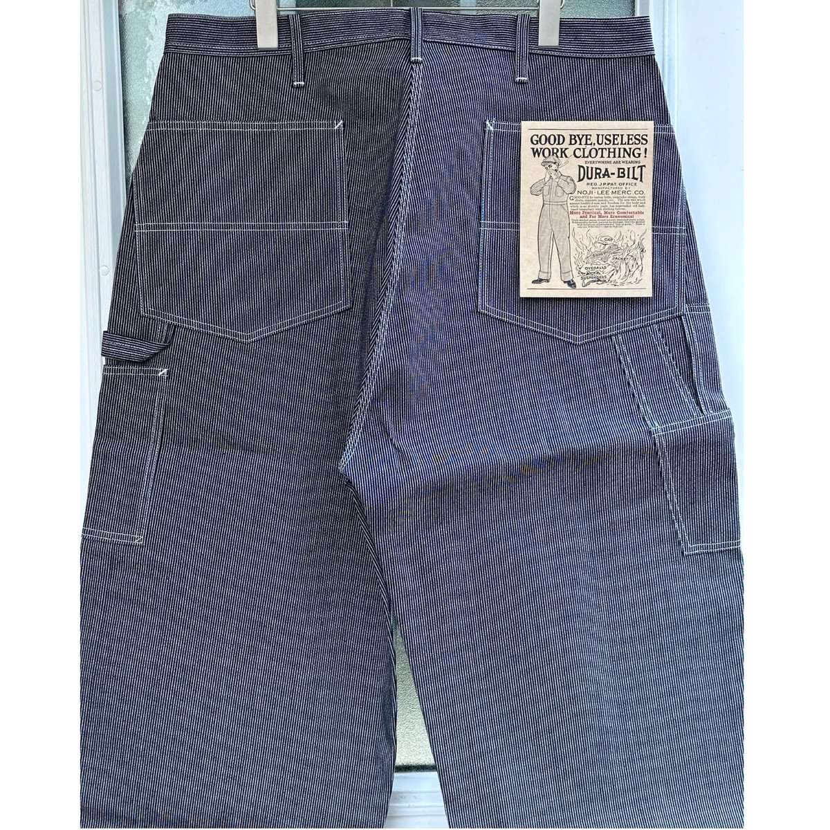 DURA-BILT PAINTER PANTS 26-W 8oz PIN STRIPE | S