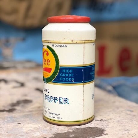 Vintage Lee BLACK PEPPER Tin Can