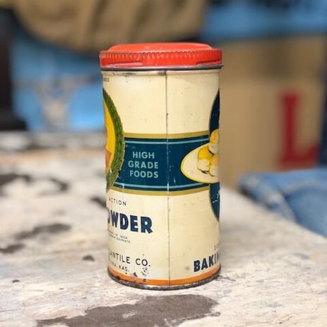 Vintage Lee BAKING POWDER Tin Can Narrow