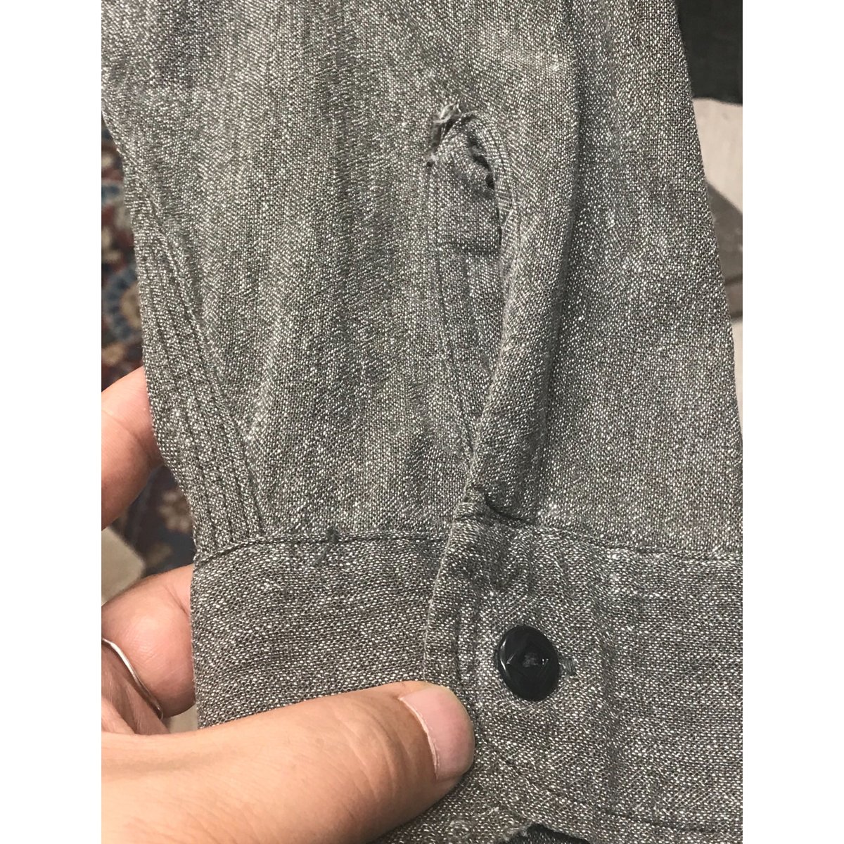 Vintage BIG YANK Black Chambray Work Shirts | S