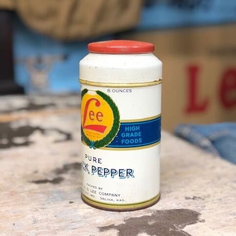 Vintage Lee BLACK PEPPER Tin Can