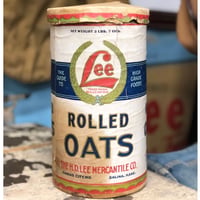 Vintage Lee Mercantile ROLLED OATS Box Large