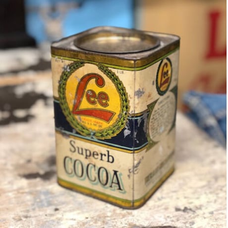 Vintage Lee Superb COCOA Tin Can