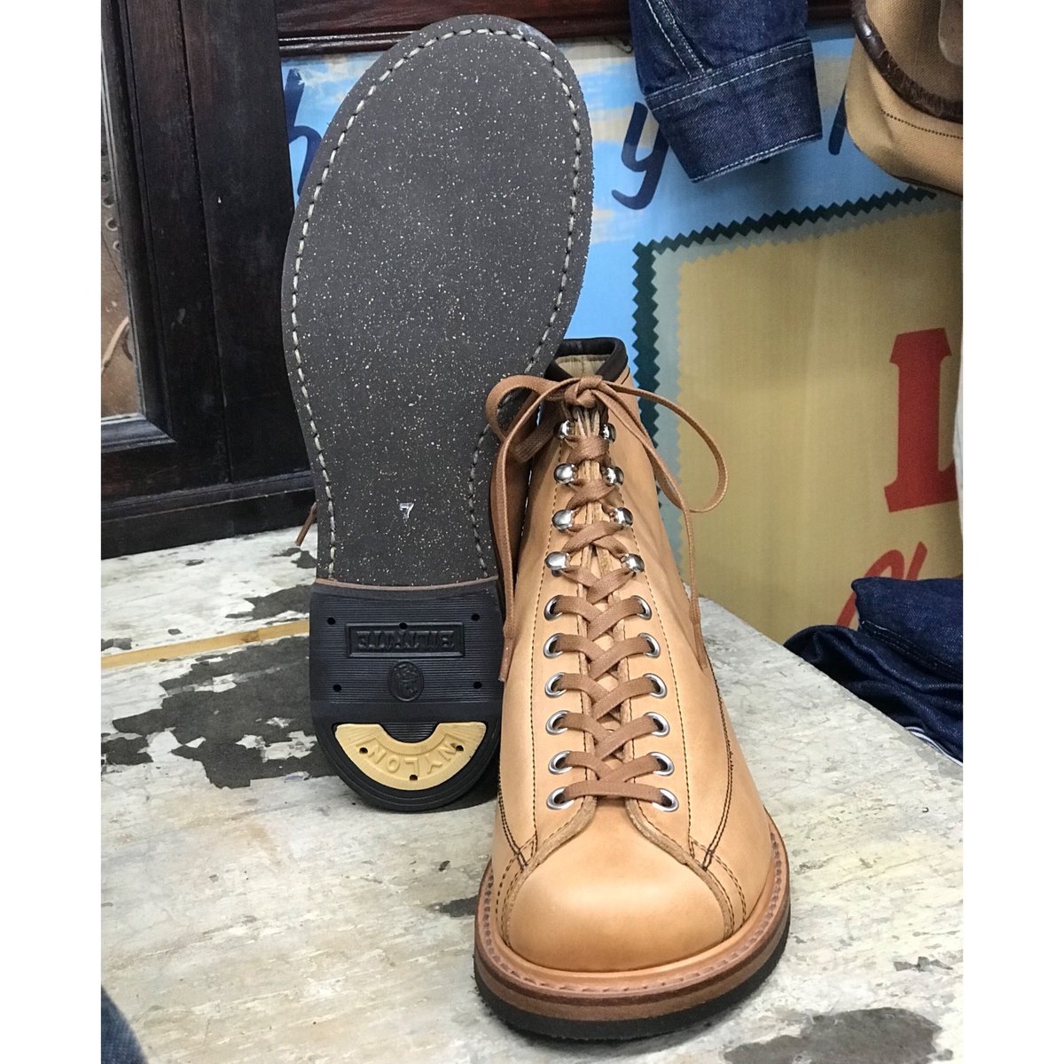 Classical Lineman Boots LOT1034 NATURAL | Shank