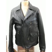 JOHNSON BROS Goatskin Leather Sports Jacket LOT1510 R BLACK