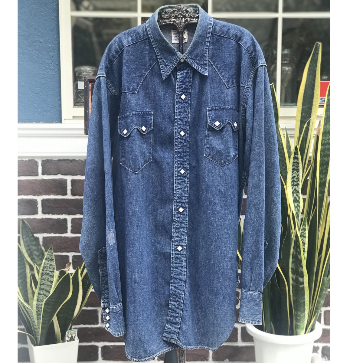 50s Levi's Short Horn デニムウエスタン ヴィンテージ 古着 50s～ LEVI'S Short-Horn Denim Western Shirt | Wonder Wear