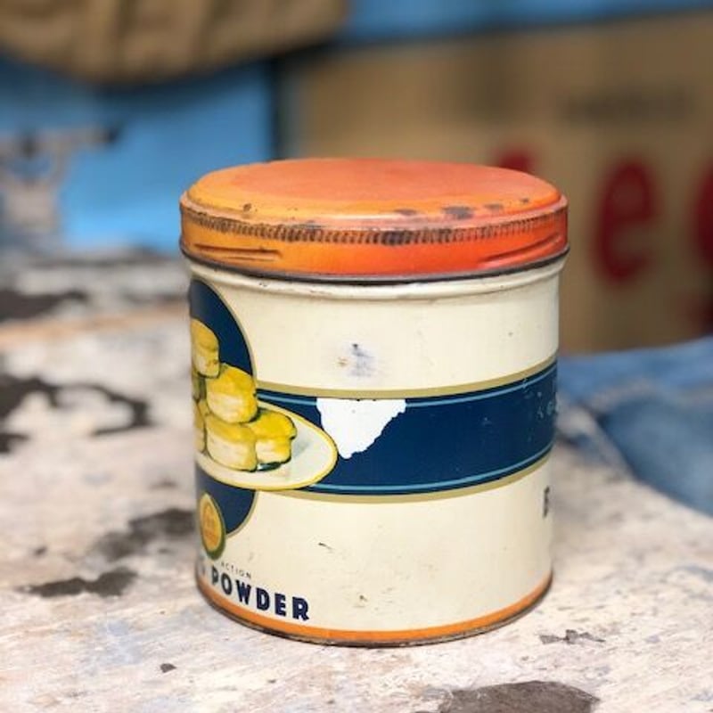 Vintage Lee BAKING POWDER Tin Can | Shank Cloth