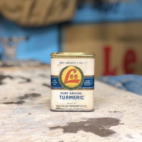 Vintage Lee PURE GROUND TURMERIC Tin Can