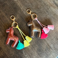 Horse Leather Tassel Keychain