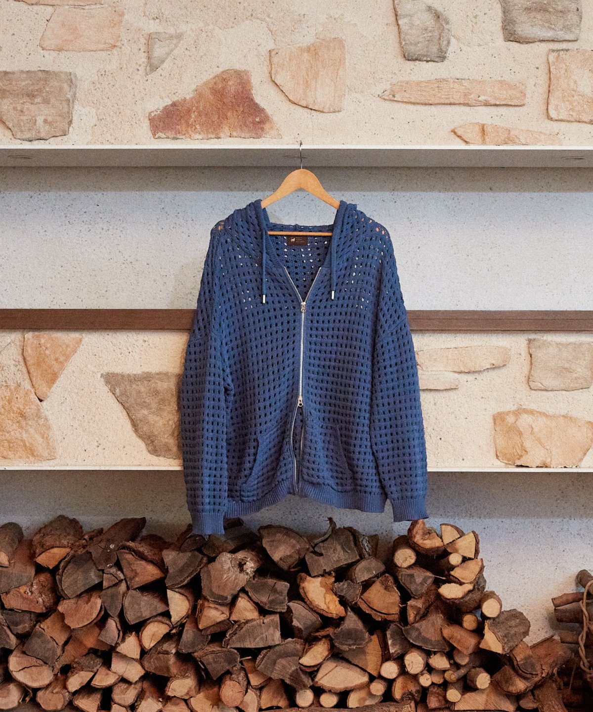 FARM FULL-ZIP SUMMER KNIT HOODIE | NASU FARM VI