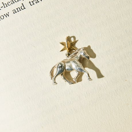 ONE STAR HORSE SILVER NECKLACE TOP