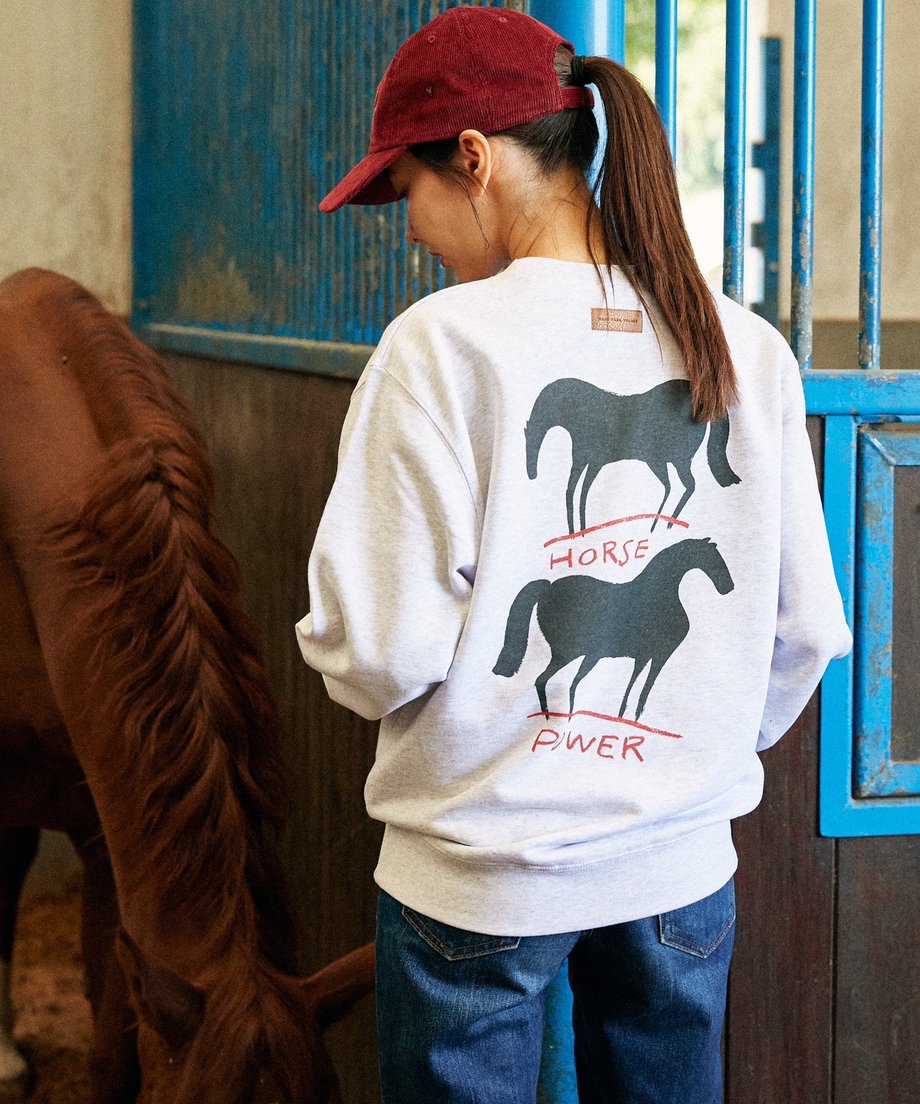 HORSE POWER Crewneck Sweatshirts NASU FARM VI...