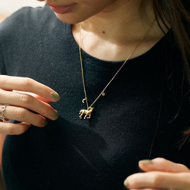 FARM LOGO HORSE SILVER NECKLACE | NASU FARM VIL