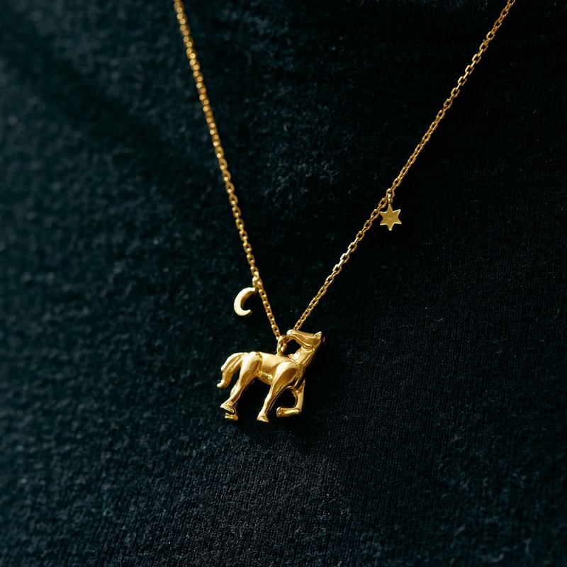 FARM LOGO HORSE SILVER NECKLACE | NASU FARM VIL