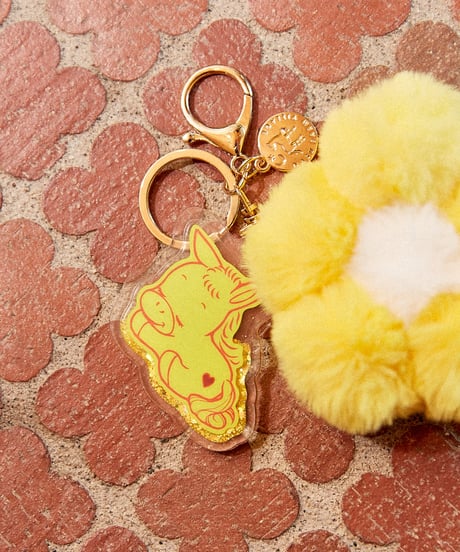SABLE FLUFFY FLOWER KEY CHAIN