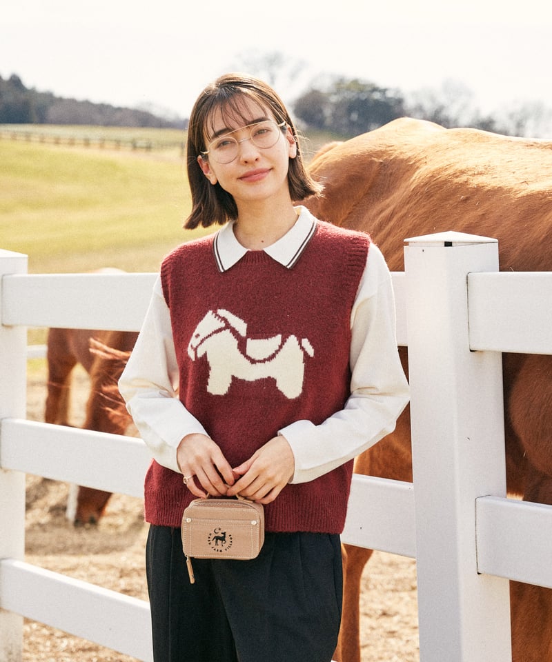 【お値下げ中】那須ファームヴィレッジ ベスト TOY HORSE KNIT VEST | NASU FARM VILLAGE ONLINE