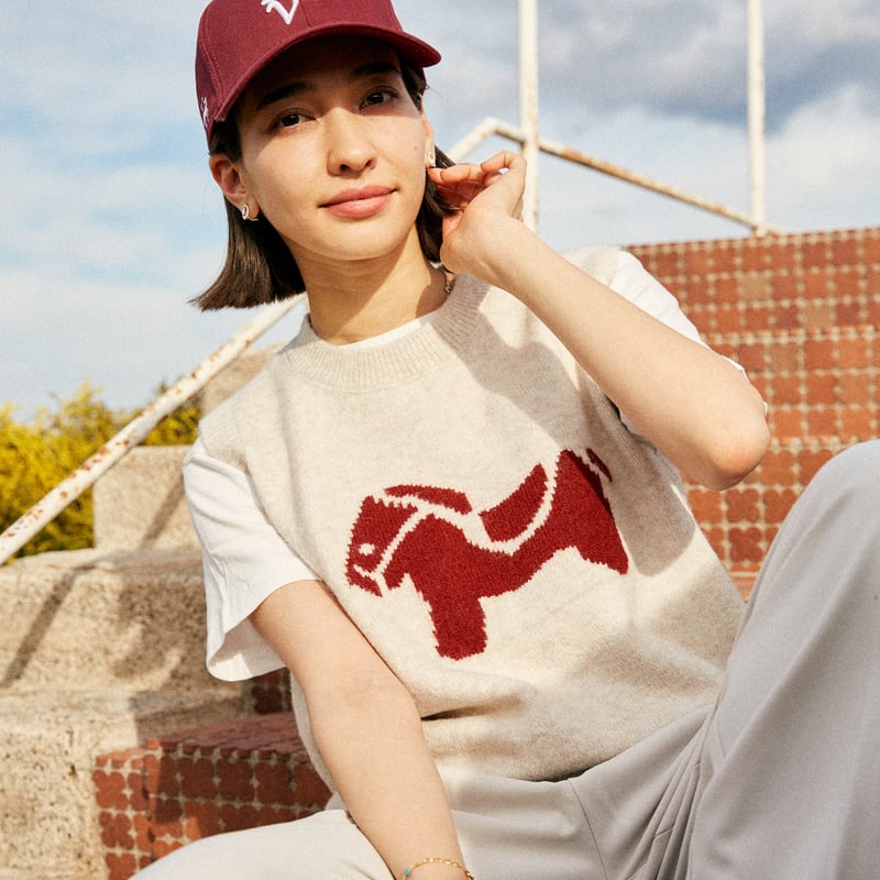 TOY HORSE KNIT VEST | NASU FARM VILLAGE ONLINE