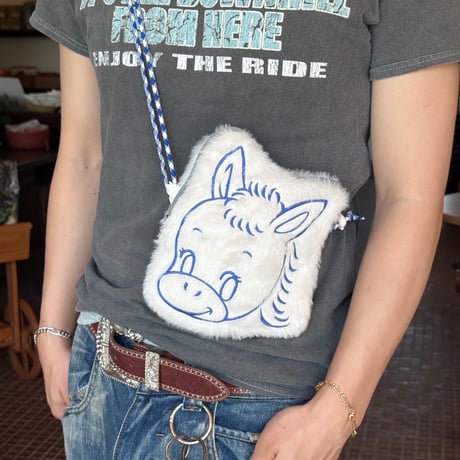 SABLE FLUFFY SHOULDER POUCH