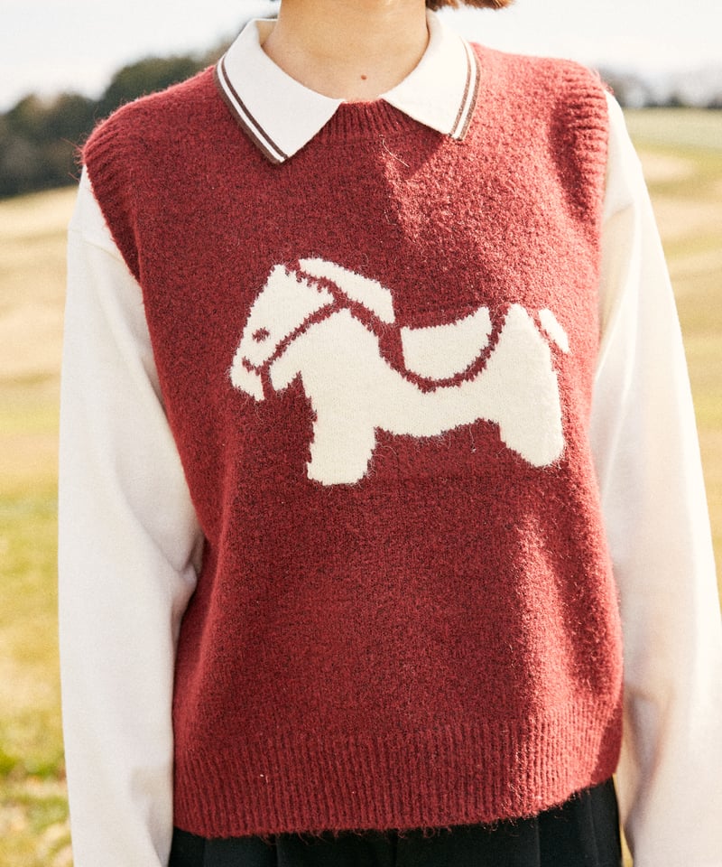 【お値下げ中】那須ファームヴィレッジ ベスト TOY HORSE KNIT VEST | NASU FARM VILLAGE ONLINE
