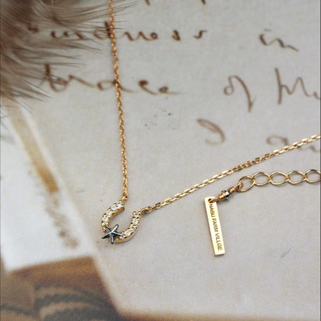 Star Diamond Horseshoe Necklace