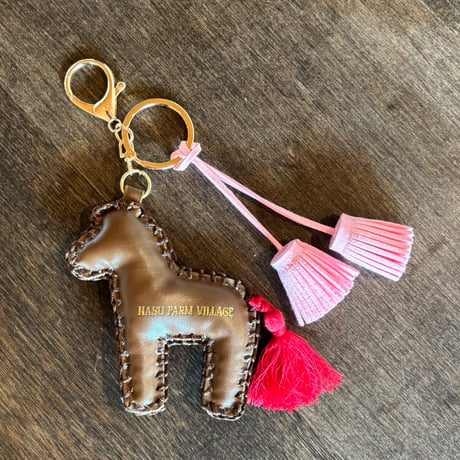 Horse Leather Tassel Keychain