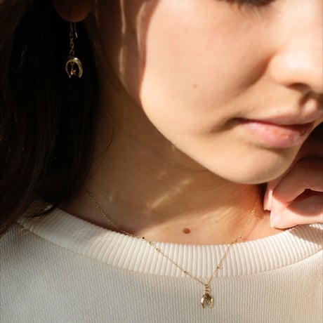 One Diamond Horseshoe Necklace