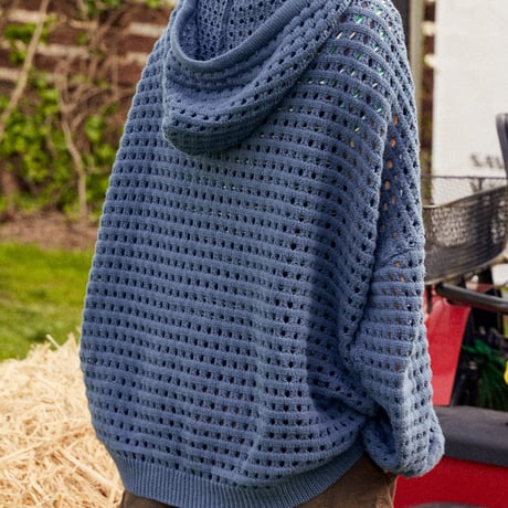 FARM FULL-ZIP SUMMER KNIT HOODIE