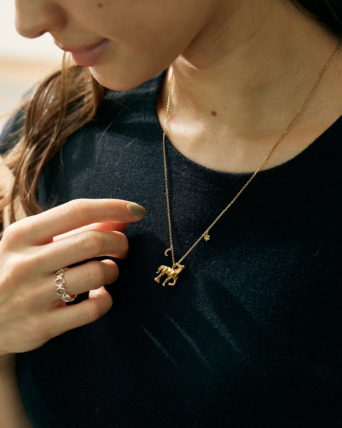 FARM LOGO HORSE SILVER NECKLACE | NASU FARM VIL