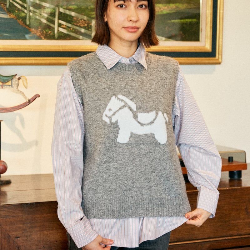 可愛い♡サノバチーズ 23SS Big Flower Knit Vest 完売品 SON OF THE CHEESE（サノバチーズ）の「【SON OF THE CHEESE