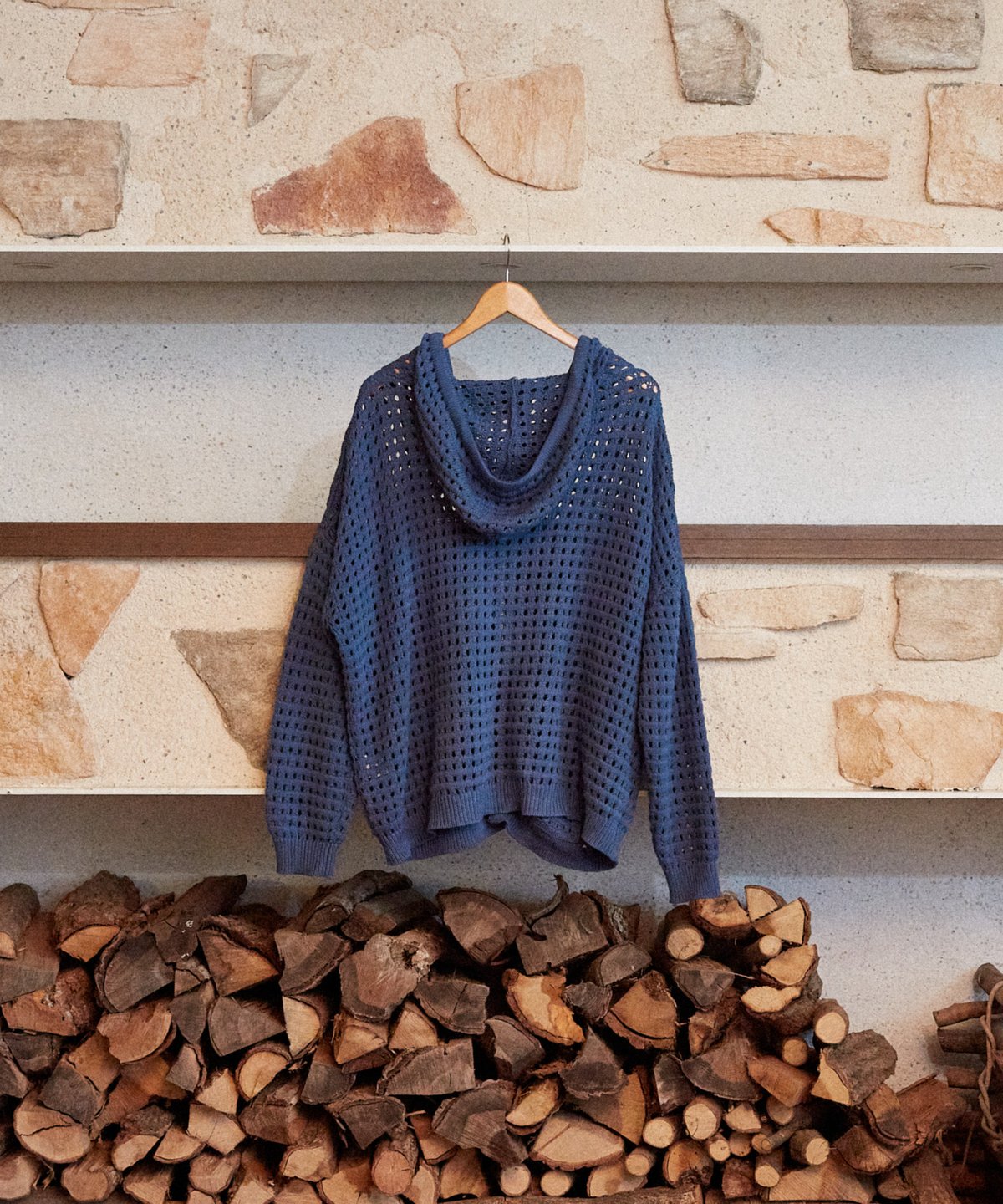FARM FULL-ZIP SUMMER KNIT HOODIE | NASU FARM VI