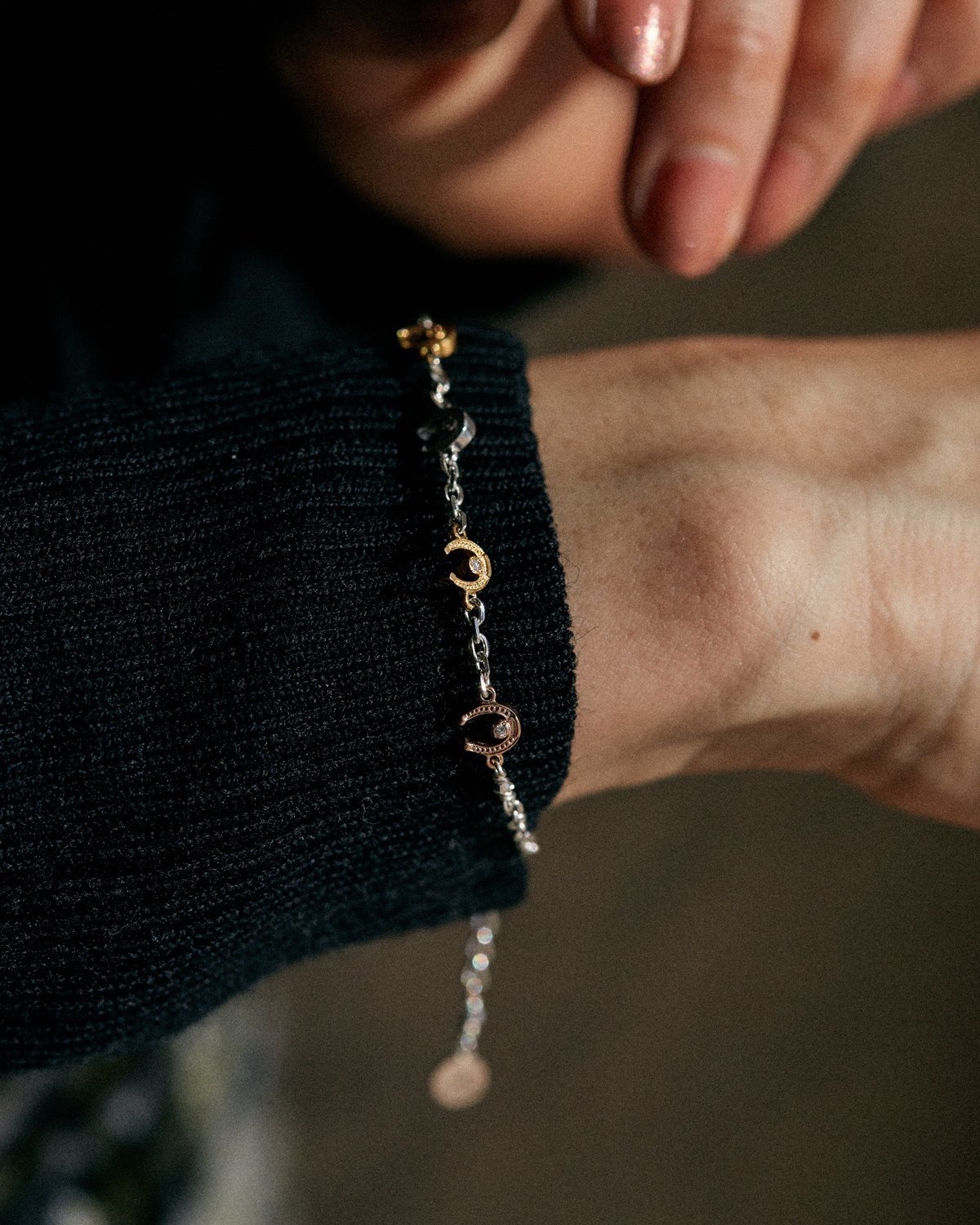 DAVAN 蹄鉄ホースシューナチュラルストーンブレスレット203jewelry